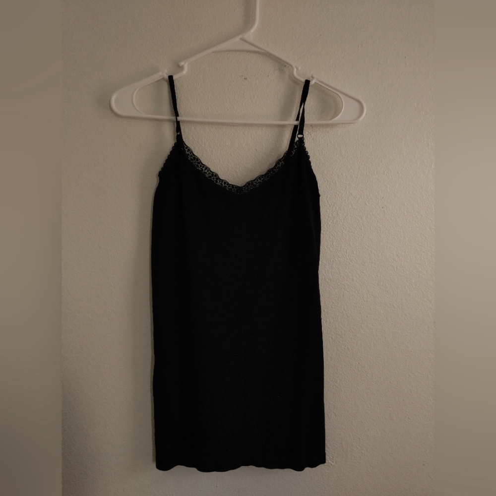 Girl's Black "Just Be" Spaghetti Strap